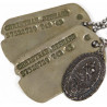 Dog Tags, 1st Type, Monel, with Religious Pendant, Pfc. Bernard Christman, 94th Signal Bn., ETO