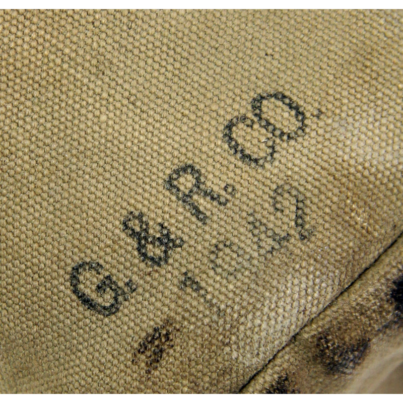 Gourde US, complète, 1942, CM2c Aronal Faga, 31st Naval Construction Bn., Seabees, PTO, Iwo Jima