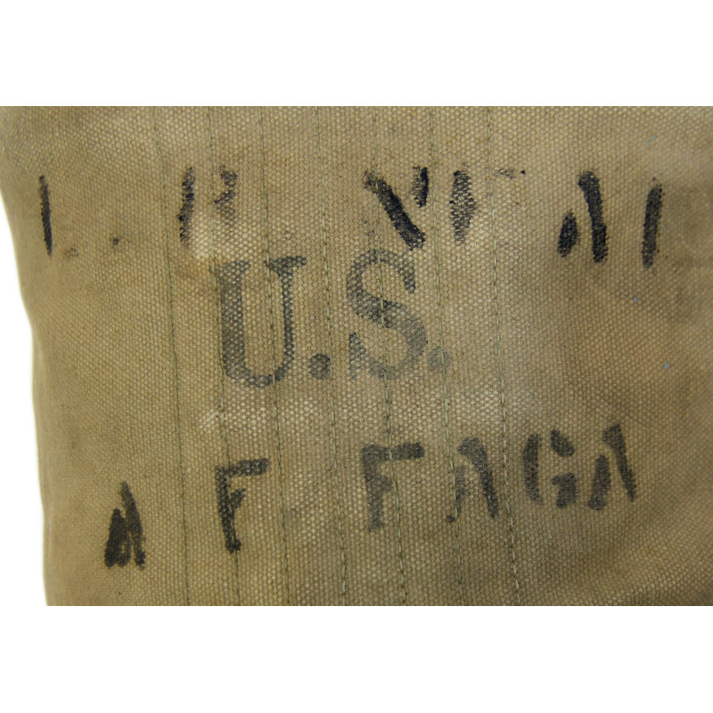 Gourde US, complète, 1942, CM2c Aronal Faga, 31st Naval Construction Bn., Seabees, PTO, Iwo Jima