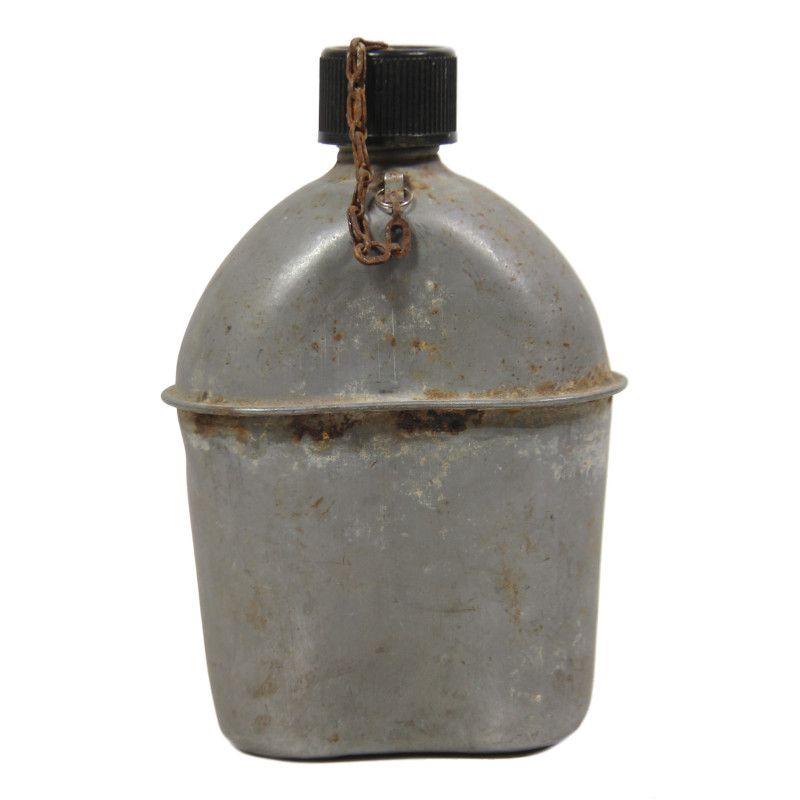 Gourde US, complète, 1942, CM2c Aronal Faga, 31st Naval Construction Bn., Seabees, PTO, Iwo Jima