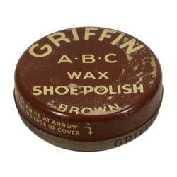 Tin, GRIFFIN, A-B-C Wax Shoe Polish, Brown, Full