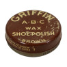 Tin, GRIFFIN, A-B-C Wax Shoe Polish, Brown, Full