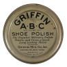 Tin, GRIFFIN, A-B-C Wax Shoe Polish, Brown, Full