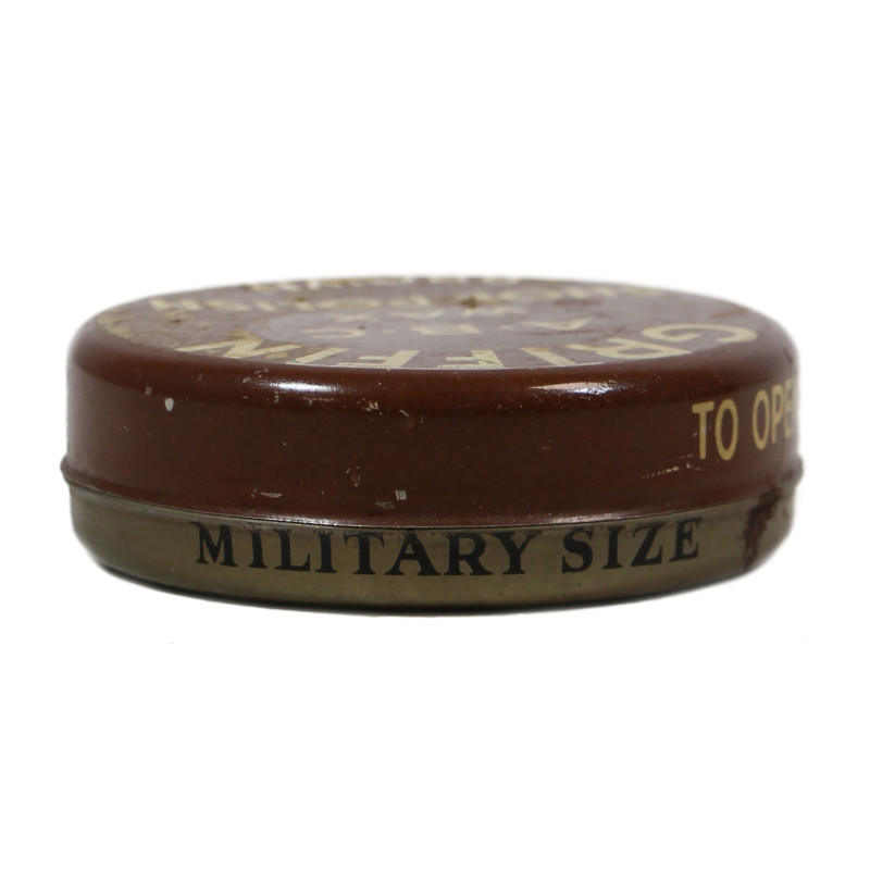 Boîte de cirage, GRIFFIN, A-B-C Wax Shoe Polish, Brown, pleine