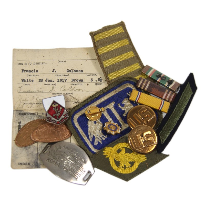 Grouping, Pfc. Francis Calhoon, Medic, 51st Medical Battalion, II Corps, MTO