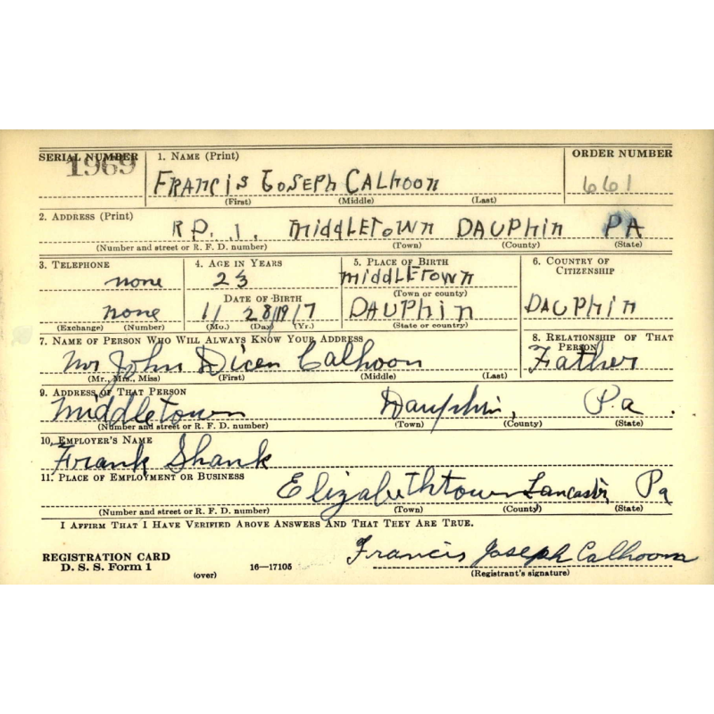 Grouping, Pfc. Francis Calhoon, Medic, 51st Medical Battalion, II Corps, MTO