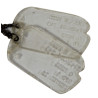Dog Tags, Plexiglas, Pvt. Elmer Buss, 127th Inf. Regt., 32nd Inf. Div., CBI & PTO