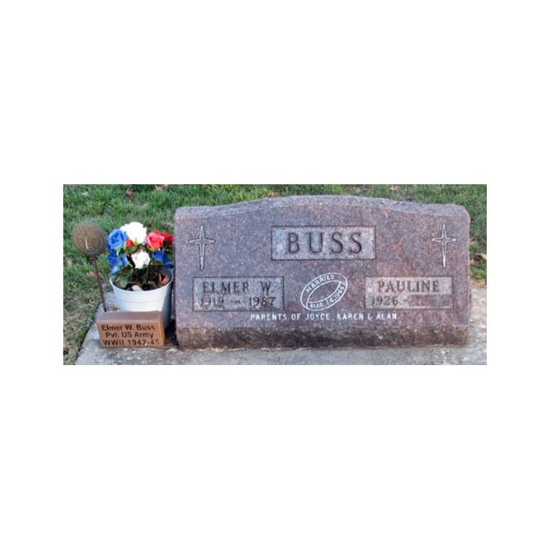 Dog Tags, Plexiglas, Pvt. Elmer Buss, 127th Inf. Regt., 32nd Inf. Div., CBI & PTO