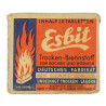 Paquet de tablettes de combustible, ESBIT, réchaud allemand