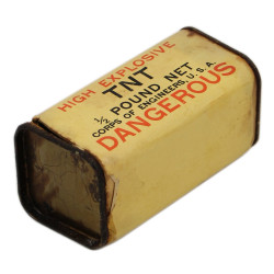 Emballage de TNT, ½ Pound, US Army, démolition, vide