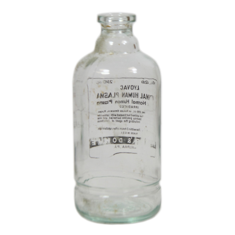Bottle, Plasma, Normal, SHARPE & DOHME, US Army Medical Corps, 250 cc.