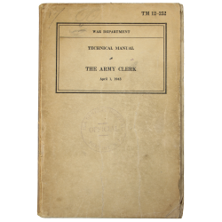 Manual, Technical, TM 12-252, The Army Clerk, 1943