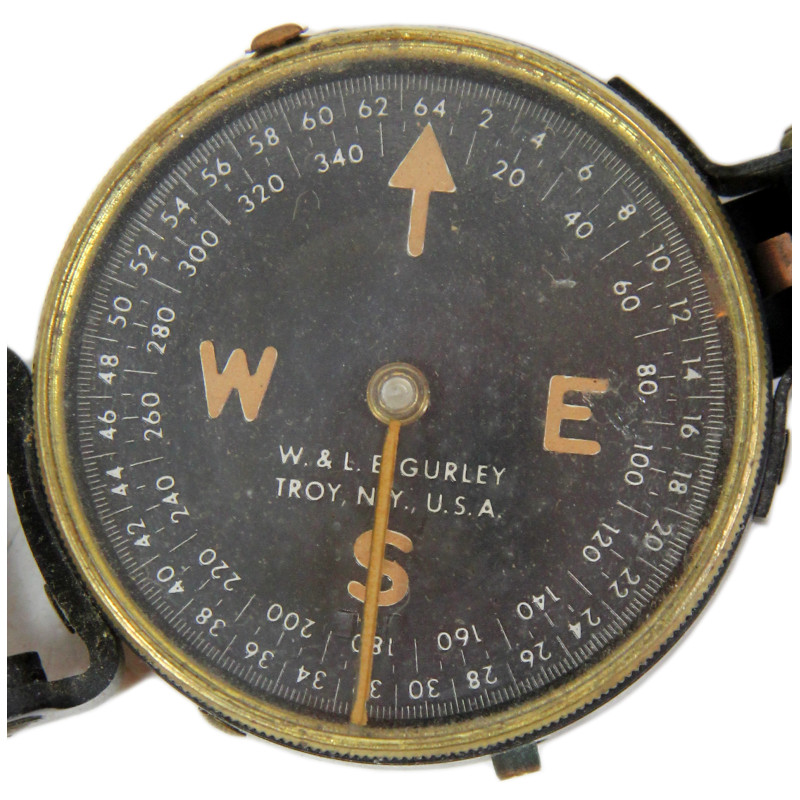 Boussole de marche, W. & L.E. GURLEY, avec pochette du 1er type
