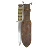 Knife, Trench, USM3, KINFOLKS, INC. on Blade, Plexiglas Grips, with Scabbard, Sgt. Raymond Kurdziel, 8th Air Force, USAAF, ETO