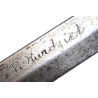 Knife, Trench, USM3, KINFOLKS, INC. on Blade, Plexiglas Grips, with Scabbard, Sgt. Raymond Kurdziel, 8th Air Force, USAAF, ETO