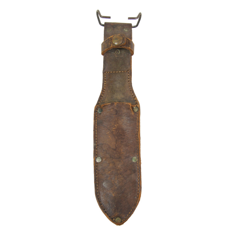 Knife, Trench, USM3, KINFOLKS, INC. on Blade, Plexiglas Grips, with Scabbard, Sgt. Raymond Kurdziel, 8th Air Force, USAAF, ETO