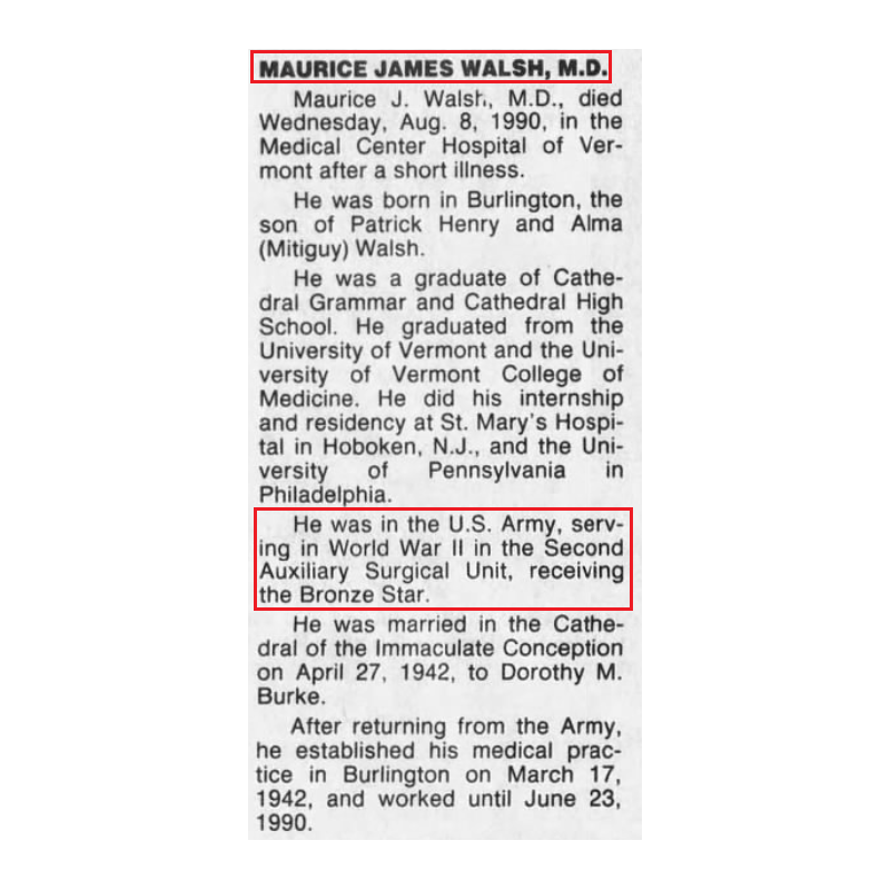 Bag, Field, M-1936, VARIED MFG. CO. 1942, Maj. Maurice Walsh, 2nd Auxiliary Surgical Group, MTO