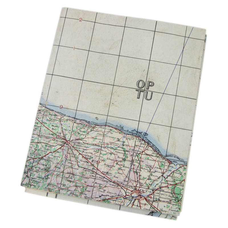 Carte de Normandie, Cherbourg & Caen, 1943