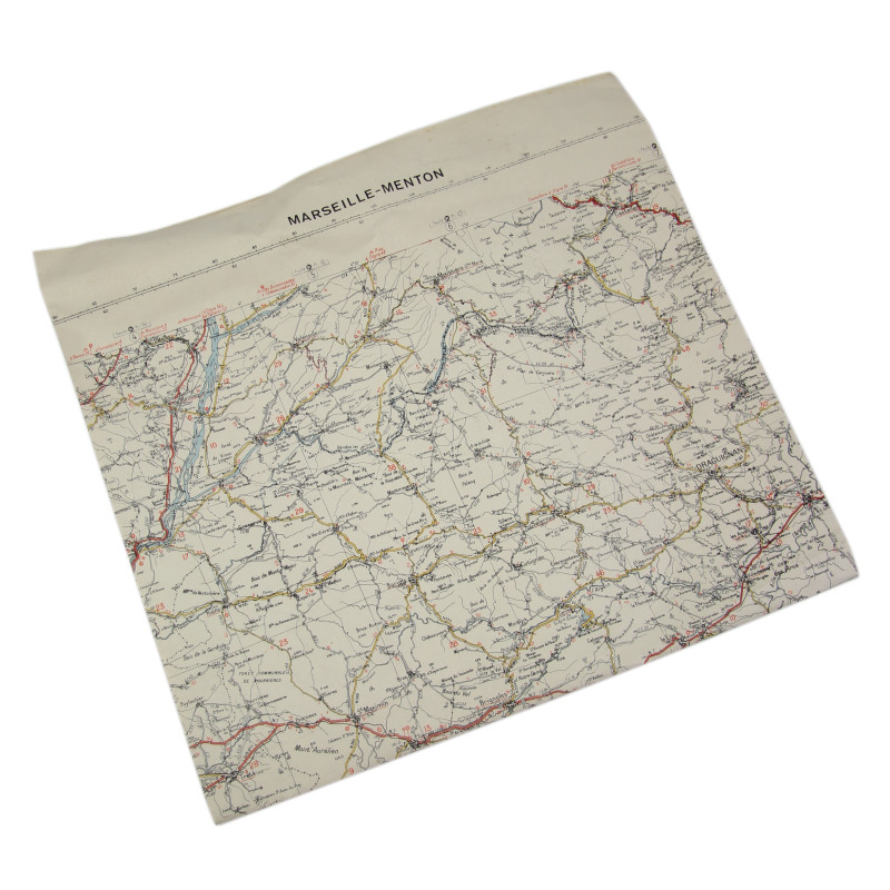 Map, British, MARSEILLE-MENTON, Southern France, Operation Dragoon, 1943
