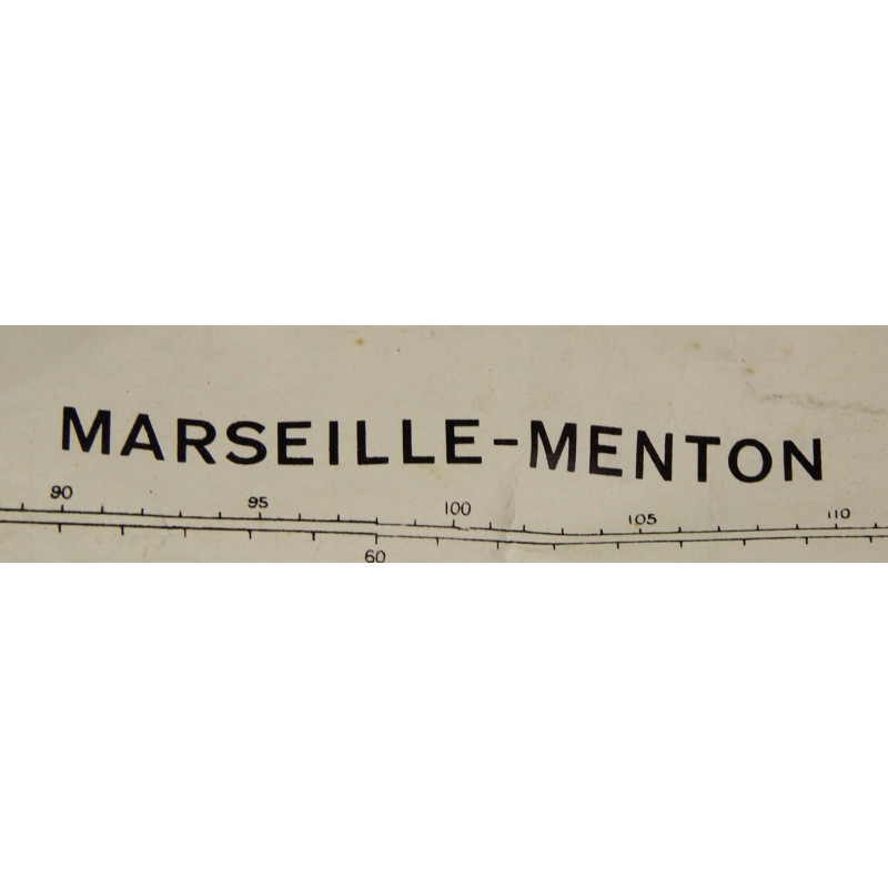 Carte, MARSEILLE-MENTON, Provence, opération Dragoon, 1943