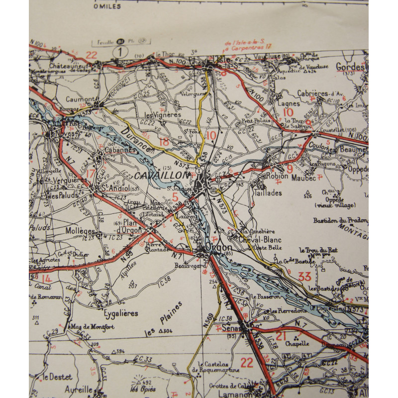 Map, British, MARSEILLE-MENTON, Southern France, Operation Dragoon, 1943