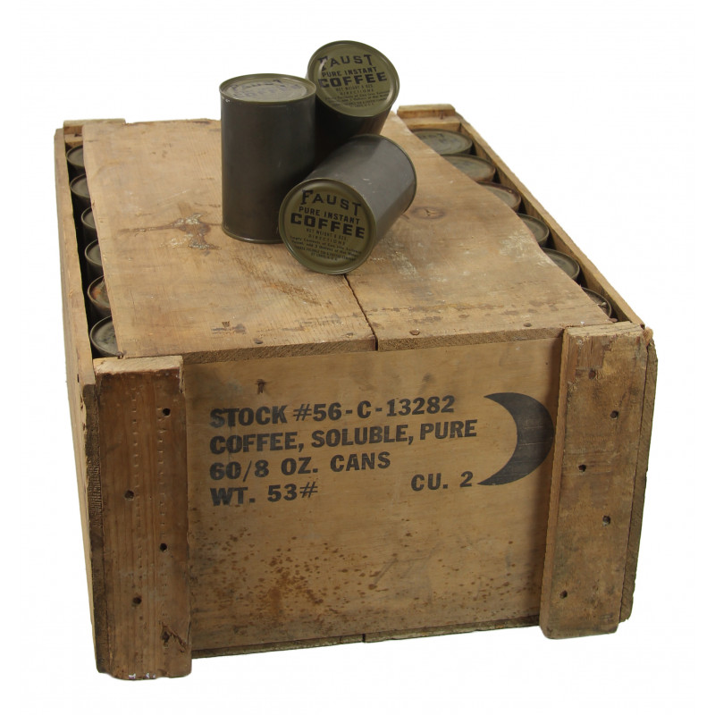 Can, OD, Ration, Instant coffee, Faust, 1944