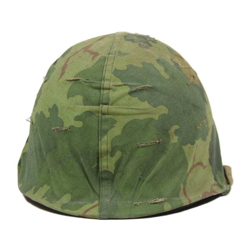 Casque M1, complet, avec couvre-casque Mitchell, Lt. Wroebel, Viêt-Nam, 1965