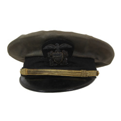 Cap, Officer, US Navy, Gray, Size 7, Named