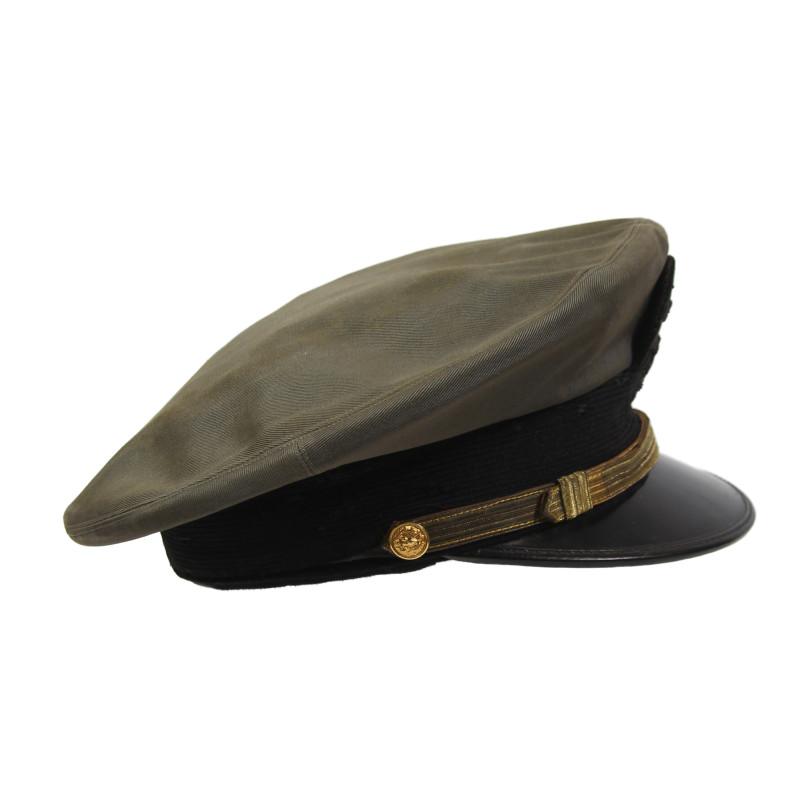Casquette officier, US Navy, grise, taille 56, nominative