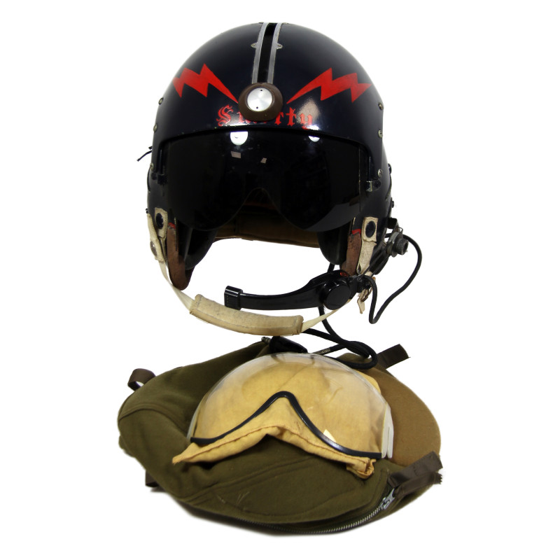 Casque de vol APH-5, Crew Chief David Smith, OV-1 Mohawk, US Army, Viêt-Nam, 1965-1966, complet