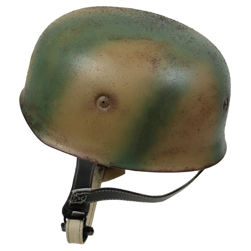 Casque de parachutiste allemand, camouflé, Normandie, FJR 6