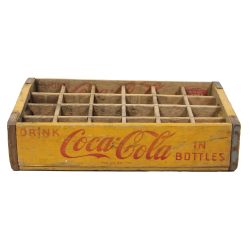 Porte-bouteilles, Coca-Cola, bois, Reg. US Pat. Off.