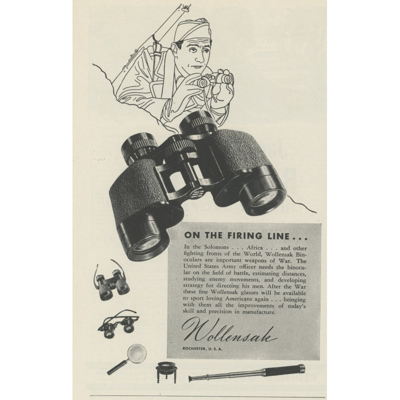 Jumelles M5, 6x30, WOLLENSAK 1941, avec étui en cuir