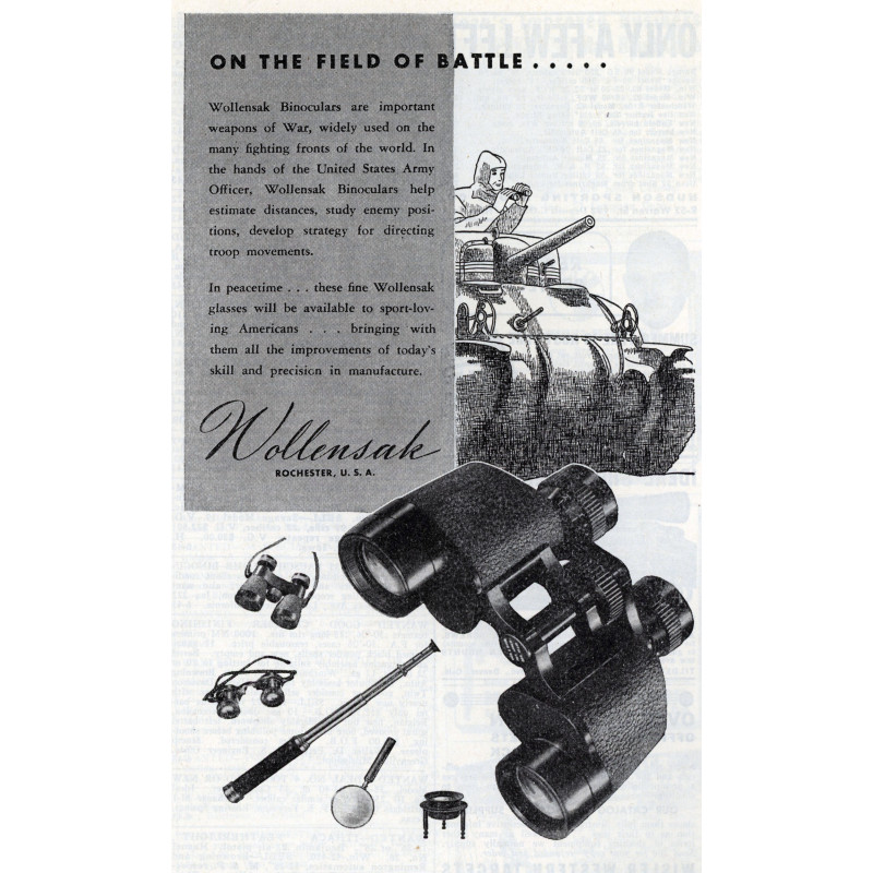 Jumelles M5, 6x30, WOLLENSAK 1941, avec étui en cuir