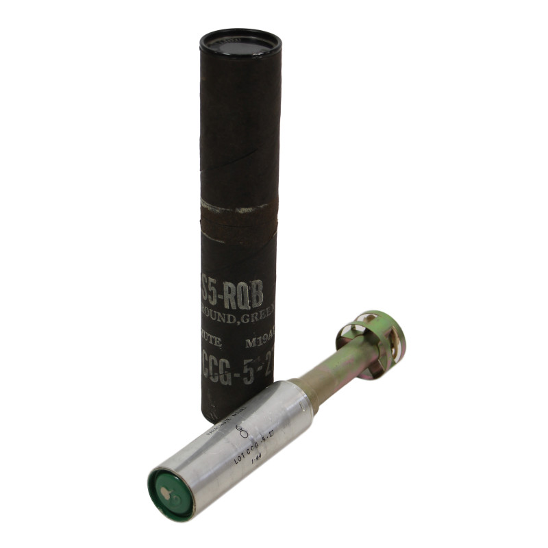 Signal, Ground, Green Star, Parachute, M19A1, January 1944, with Container