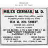 Card, Identification, Medical, 1st Type, Cpt. Miles Cermak, 1944