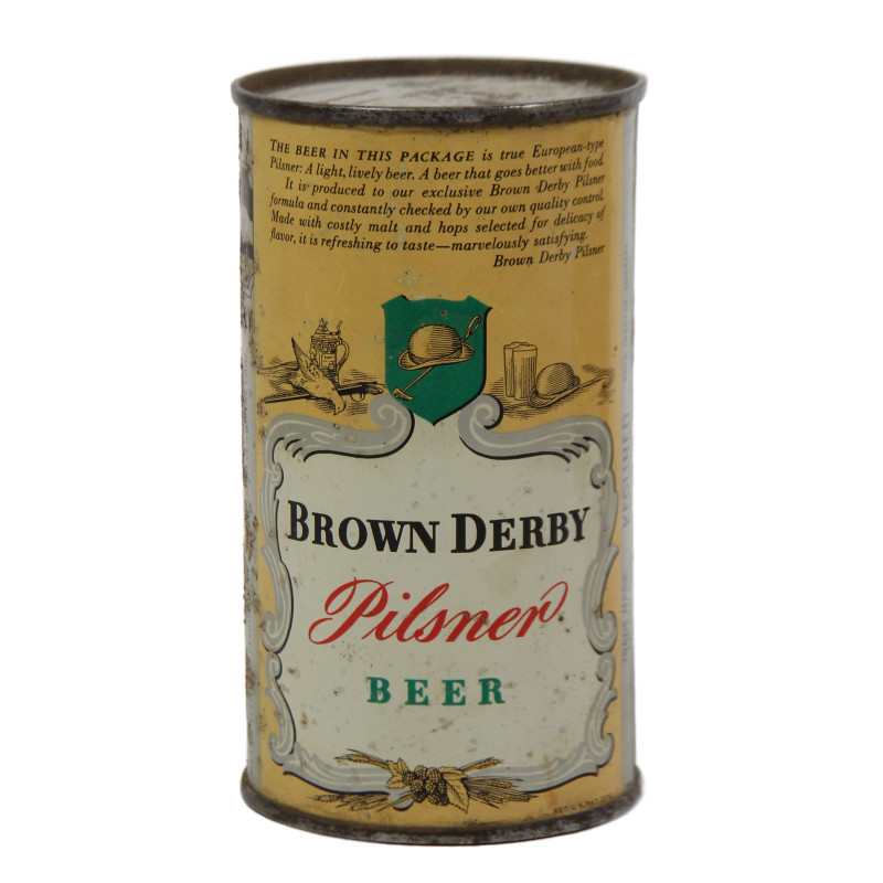 Can, Beer, BROWN DERBY, 1941, Empty