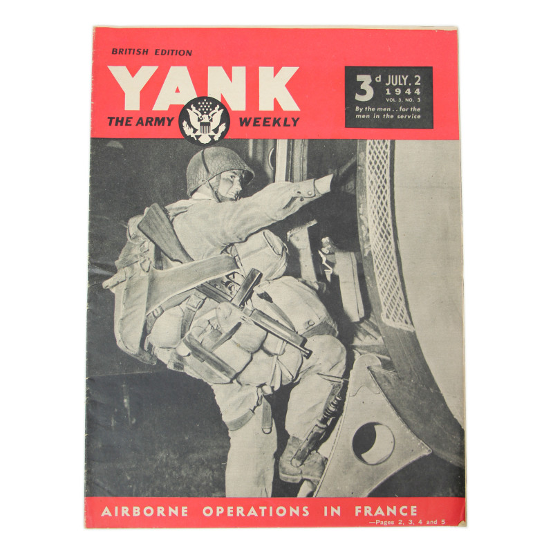 Magazine YANK, 2 juillet 1944, "Airborne Operations in France", Pvt. Joseph Gorenc, 506th PIR, 101st Airborne Division