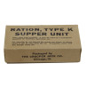 Ration K, Supper Unit, premier type, complète et intacte