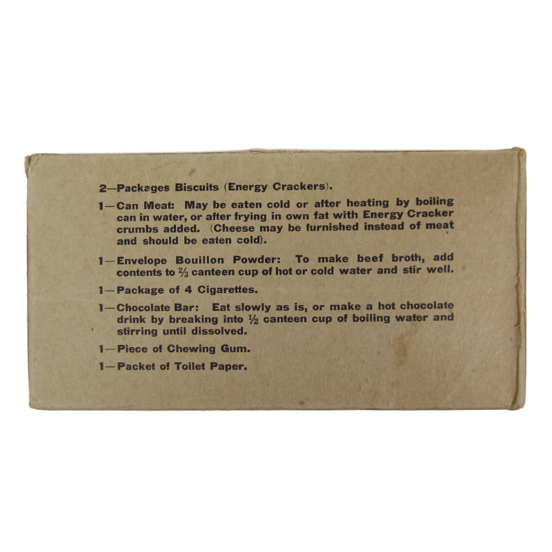 Ration K, Supper Unit, 1st Type, Complete and Untouched