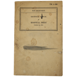 Manuel technique, TM 8-500, Hospital diets, 1941