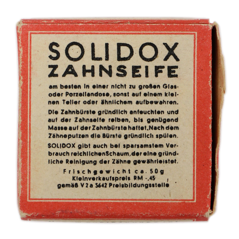 Savon dentaire allemand, SOLIDOX, intact