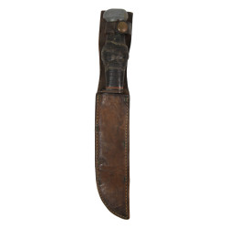 Knife, Utility, MK 1, PAL RH-35, US Navy, Taped, with Leather Scabbard, BOYT -43-, U.S.N.
