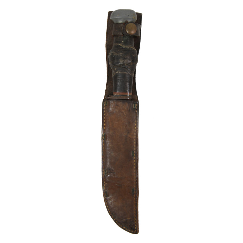 Knife, Utility, MK 1, PAL RH-35, US Navy, Taped, with Leather Scabbard, BOYT -43-, U.S.N.