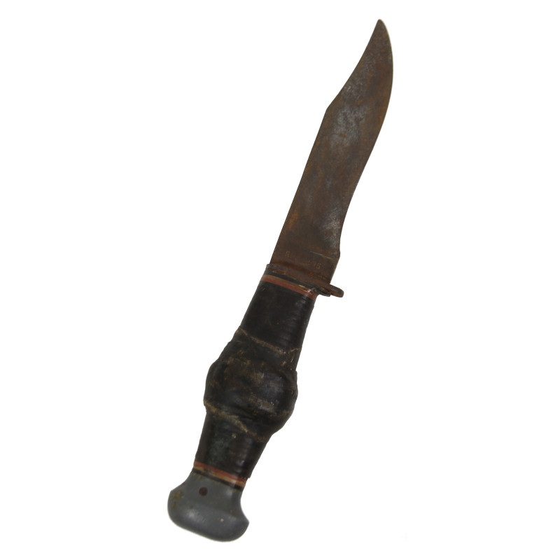 Couteau MK 1, PAL RH-35, US Navy, chattertoné, avec fourreau en cuir, BOYT -43-, U.S.N.