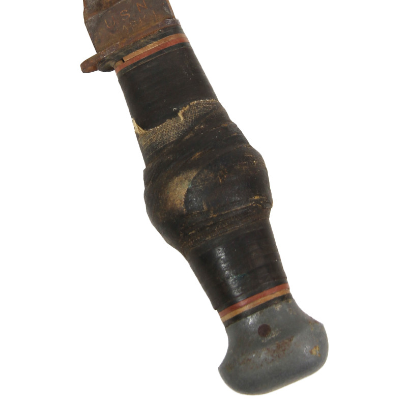 Knife, Utility, MK 1, PAL RH-35, US Navy, Taped, with Leather Scabbard, BOYT -43-, U.S.N.