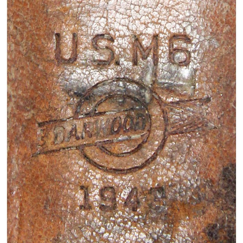 Knife, Trench, M1917, L.F. & C. 1917, Modifed, USM3 Blade, CAMILLUS 1943, with Scabbard, USM6, BARWOOD 1943