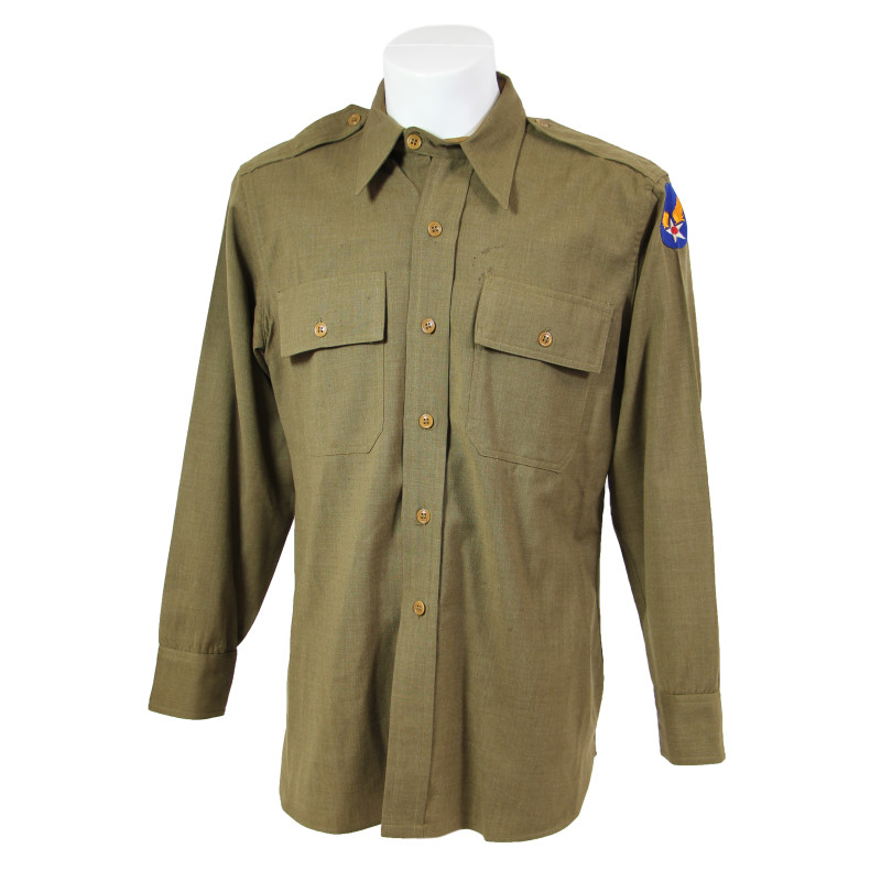 Shirt, Wool, Officer's, US Army, 15 ½ x 33, Air Corps, Named