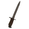 Knife, Fighting, Bayonet, M1, UTICA CUTLERY, Modified, with Leather Scabbard, Theater-Made