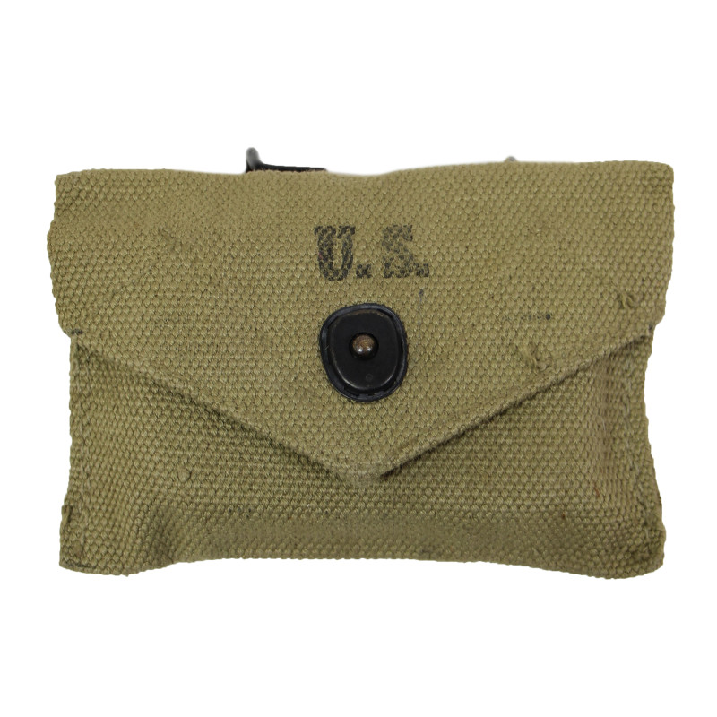 Pouch, First-Aid, M-1942, MIDWEST DUCK & CANVAS CO. 1943, with First-Aid Packet, Carlisle